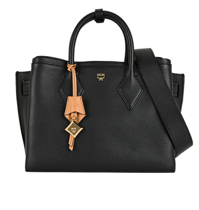 Milla, &pound;295, Handbags, Black, Leather, Front view